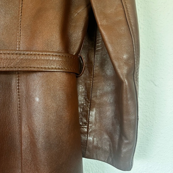 Vintage The Legacy Leather Fashions- London Fog Rich Brown Leather Jacket - Picture 10 of 11